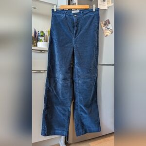 Everlane The Corduroy Wide Leg Pant 6 Navy